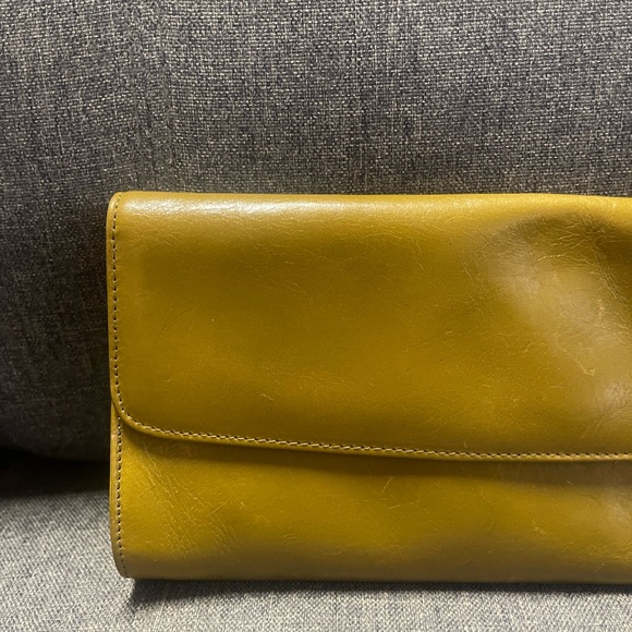 HOBO Yellow Clutch Wristlet Sleek Design
